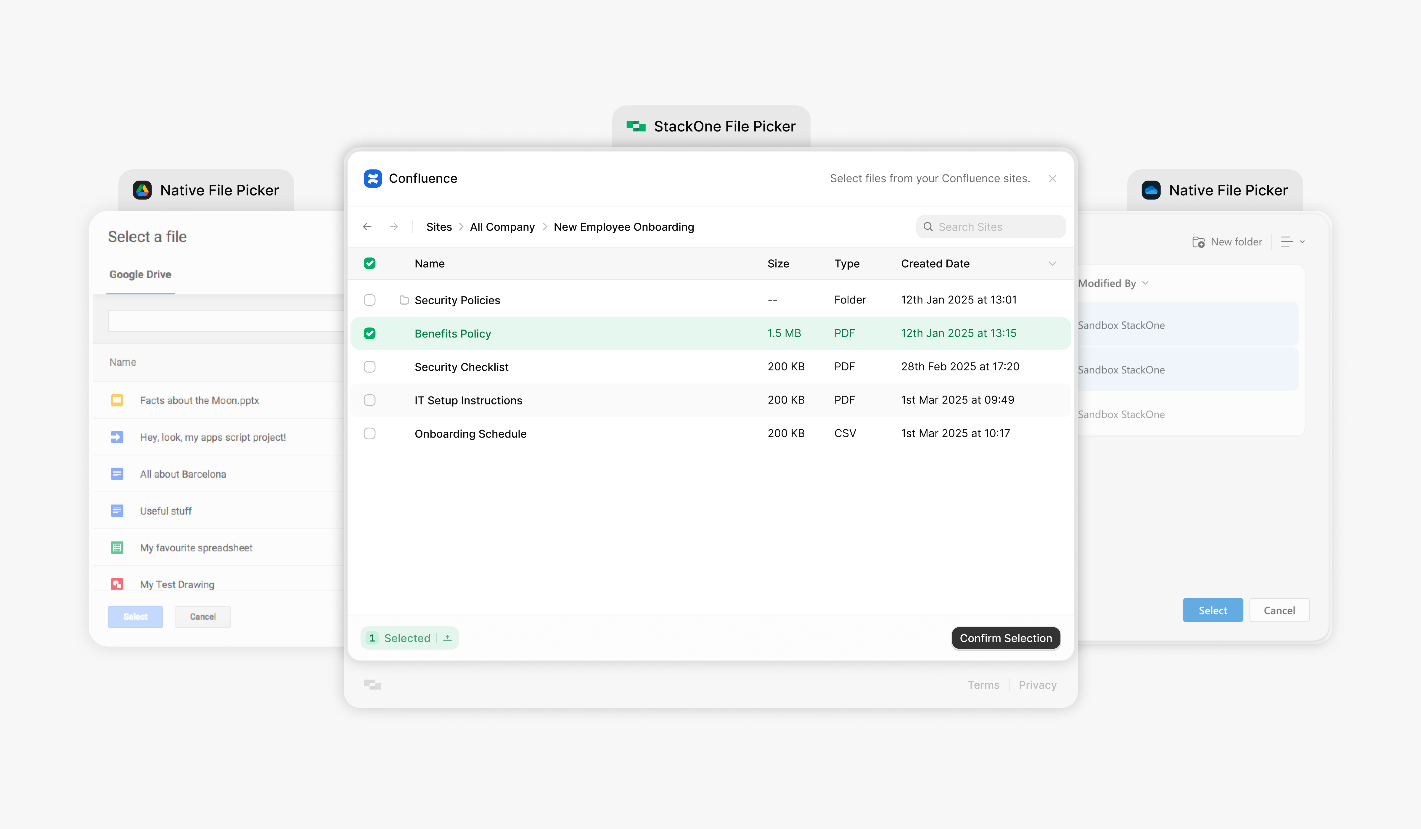 StackOne File Picker Interface